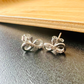 Sterling Silver Infinity CZ Clear Studs Earrings
