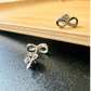 Sterling Silver Infinity CZ Clear Studs Earrings