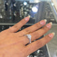 Sterling Silver Flexible Solitaire Engagement Ring with curved shoulders