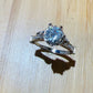 Sterling Silver Flexible Solitaire Engagement Ring with curved shoulders