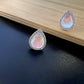 Sterling Silver Pink Teardrop CZ Studs Earrings