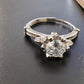Sterling Silver Flexible Solitaire Engagement Ring with curved shoulders