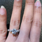 Sterling Silver Flexible Solitaire Engagement Ring with curved shoulders