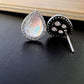 Sterling Silver Pink Teardrop CZ Studs Earrings